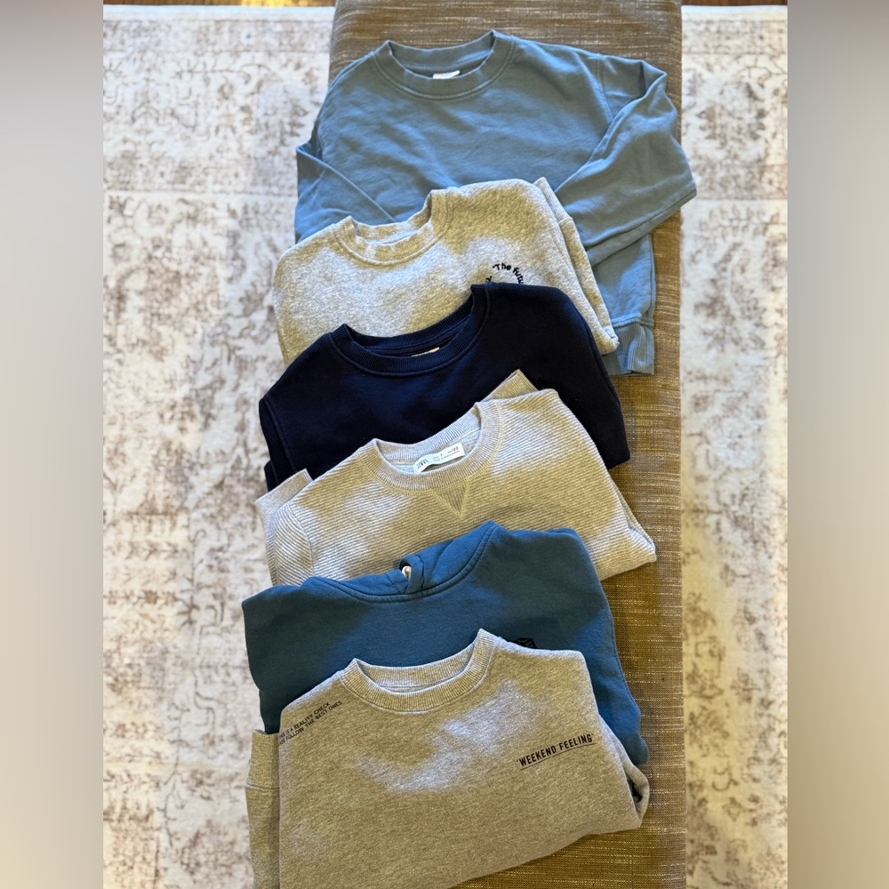Zara Kids Sweatshirts/ hoodie bundle - Blue, Gray, and Navy